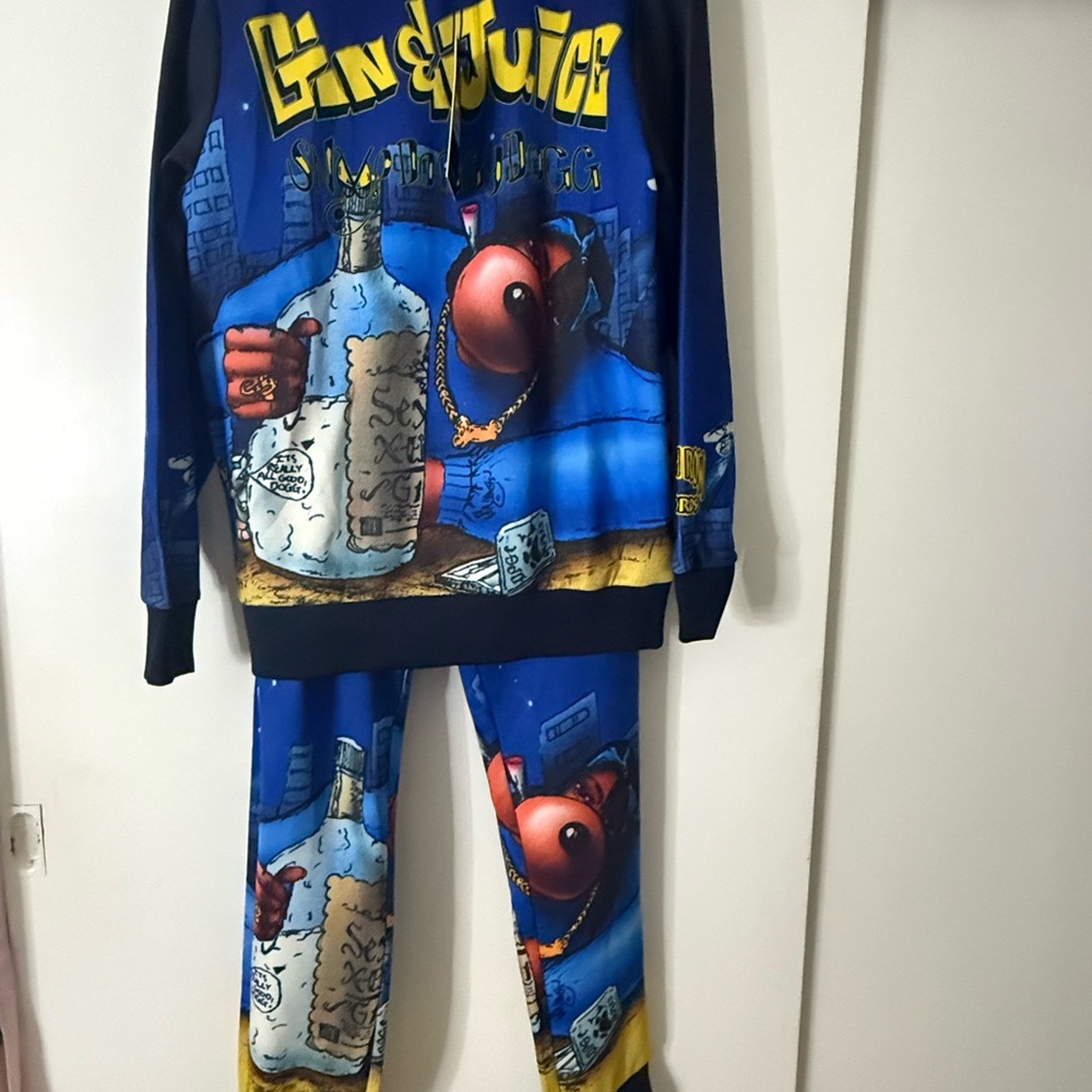 Blue and Red Sweaters with Celestial Design
